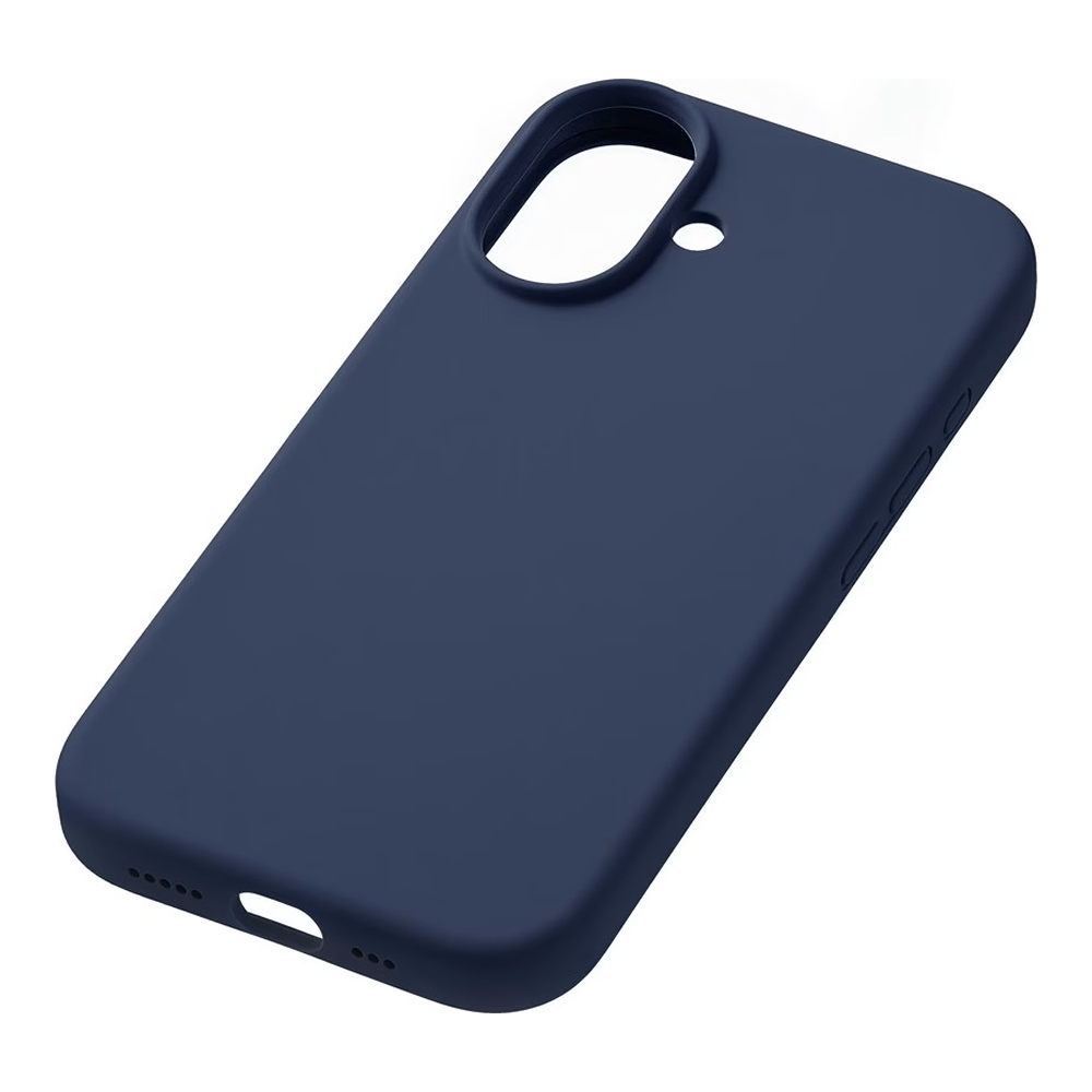 Чехол защитный uBear Touch Mag Case iPhone 16,силикон, софт-тач, темно-синий